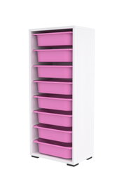 Hanah Home Armario Multiusos Blanco y Rosa